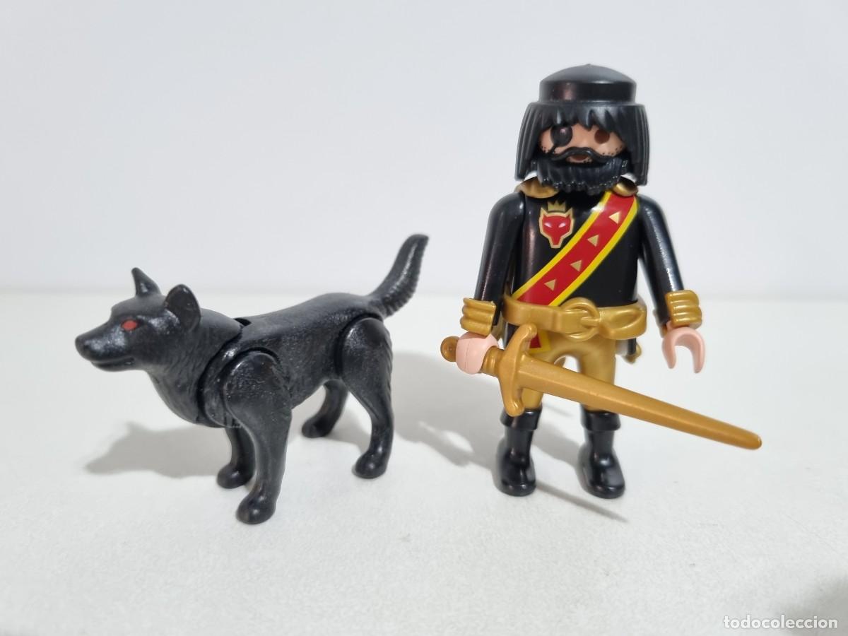 Playmobil: Playmobil 4644 Especial Caballero Guerrero Medieval Lobo Capa Piel Dorado