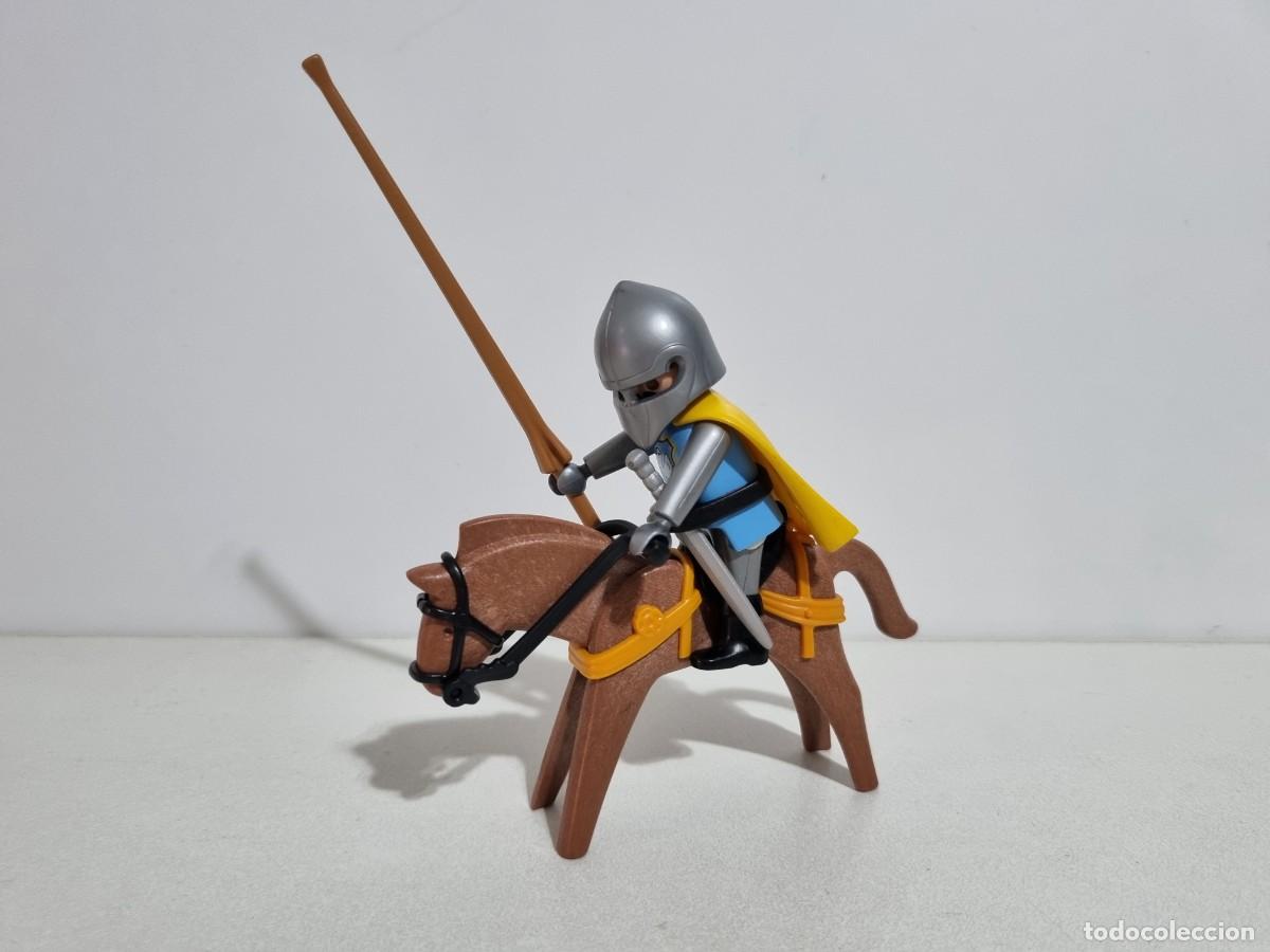 Playmobil: Playmobil 3668 Caballero Jinete Torneo Justa Campo Entrenamiento Medieval Cisne