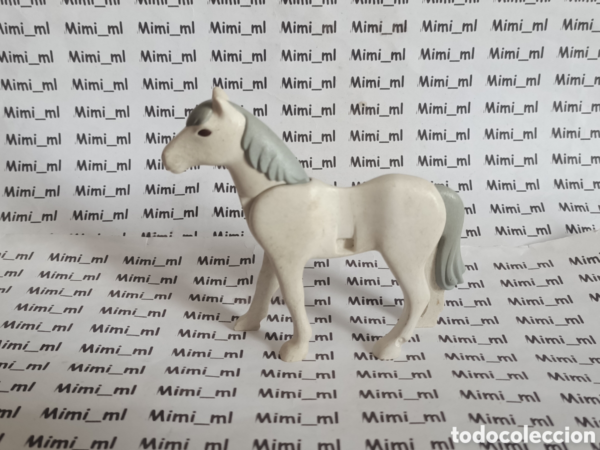 Playmobil: Playmobil caballo blanco segunda generaci&oacute;n animales western oeste medieval