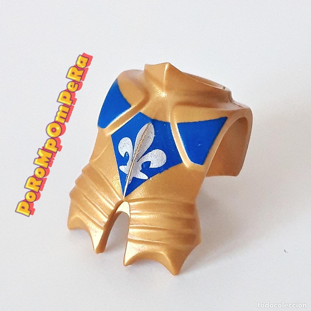 Playmobil: PLAYMOBIL PECHERA DORADA CABALLERO MEDIEVAL FLOR DE LIS CORAZA ARMADURA LYS MDX