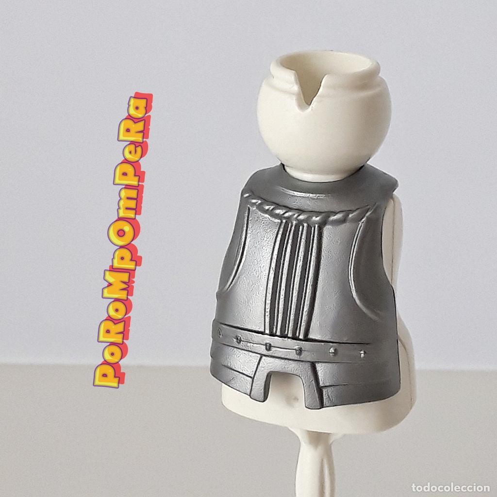 Playmobil: PLAYMOBIL PECHERA PLATEADA GRUESA ARMADURA CABALLERO MEDIEVAL BARRIGA GORDO COMPLETAR/CUSTOM MDX