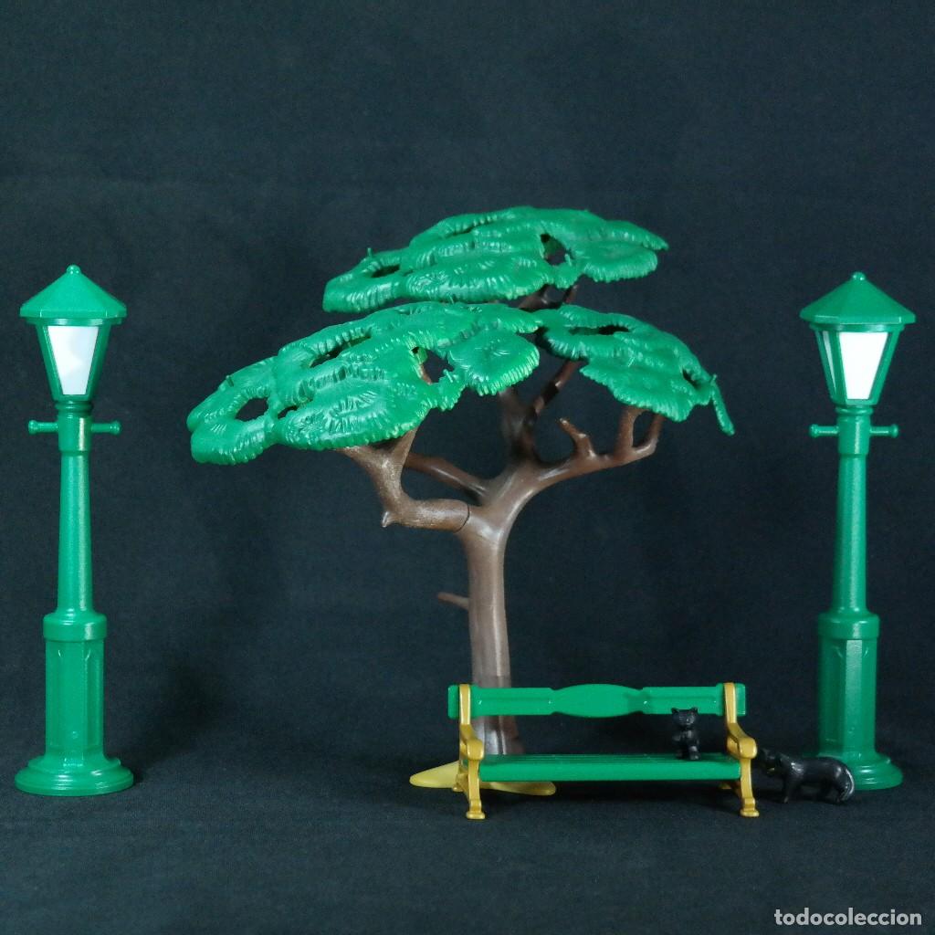 Playmobil: Playmobil arbol con banco y 2 faroles ☼