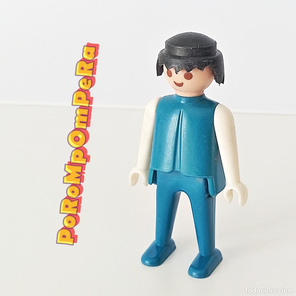 Playmobil: PLAYMOBIL FIGURA MANO FIJA TORSO-PIERNA AZUL BRAZO BLANCO &Eacute;POCA A&Ntilde;OS 70 NO FAMOBIL A