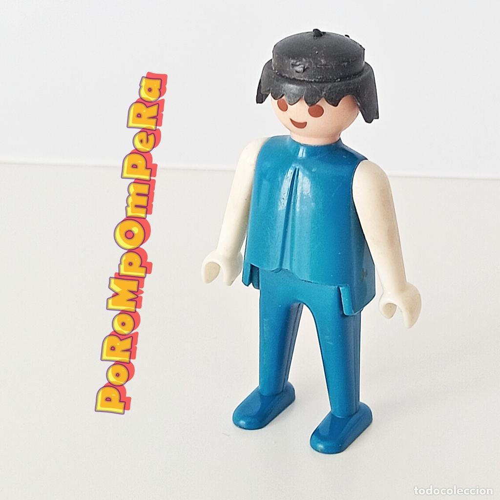 Playmobil: PLAYMOBIL FIGURA MANO FIJA TORSO-PIERNA AZUL BRAZO BLANCO &Eacute;POCA A&Ntilde;OS 70 NO FAMOBIL B