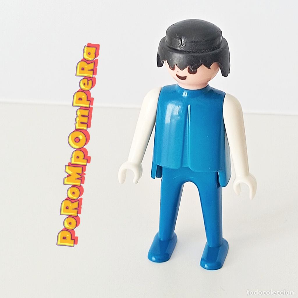 Playmobil: PLAYMOBIL FIGURA MANO FIJA TORSO-PIERNA AZUL BRAZO BLANCO &Eacute;POCA A&Ntilde;OS 70 NO FAMOBIL C
