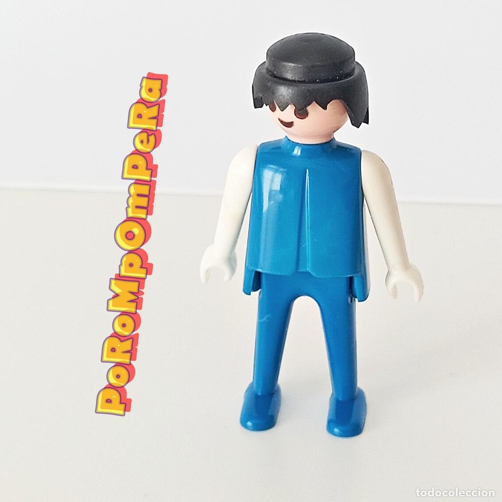 Playmobil: PLAYMOBIL FIGURA MANO FIJA TORSO-PIERNA AZUL BRAZO BLANCO &Eacute;POCA A&Ntilde;OS 70 NO FAMOBIL D