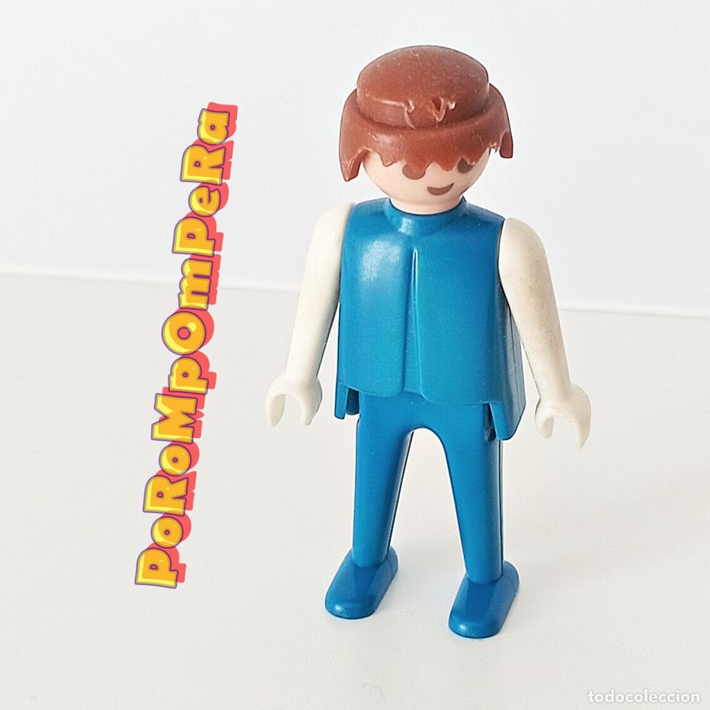 Playmobil: PLAYMOBIL FIGURA MANO FIJA TORSO-PIERNA AZUL BRAZO BLANCO &Eacute;POCA A&Ntilde;OS 70 NO FAMOBIL F
