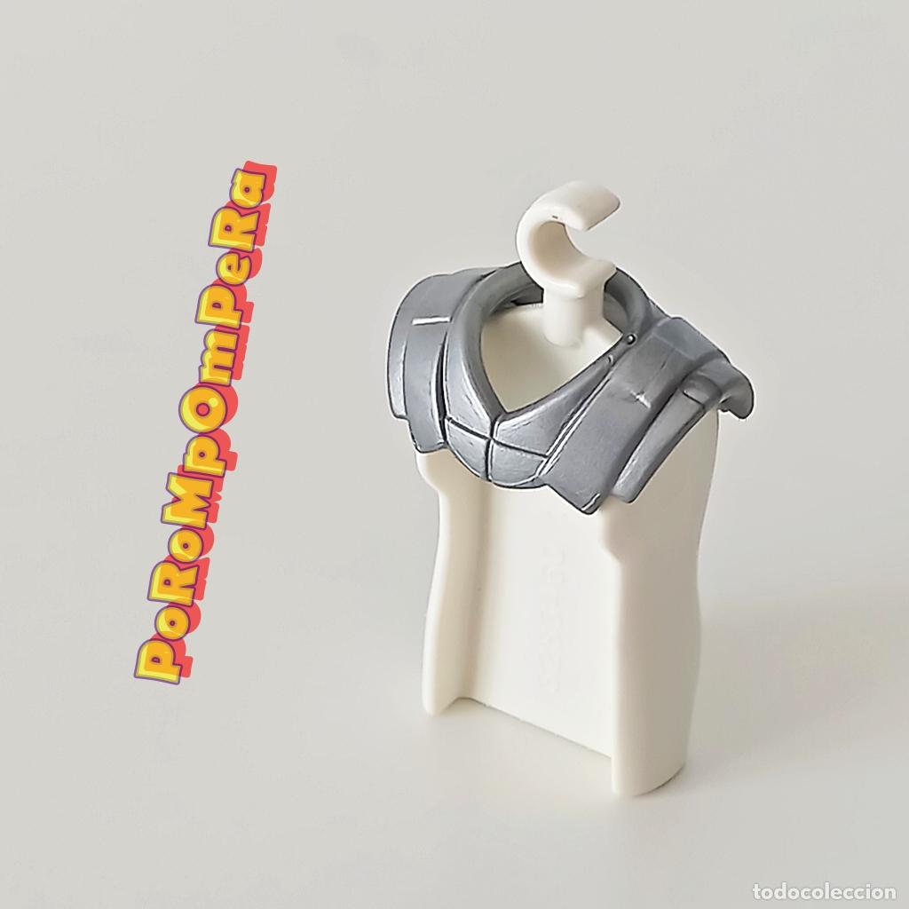 Playmobil: PLAYMOBIL PECHERA ARMADURA PLATEADA ESPALDAR CUELLO CABALLERO MEDIEVAL CENTURI&Oacute;N ROMANO MDV