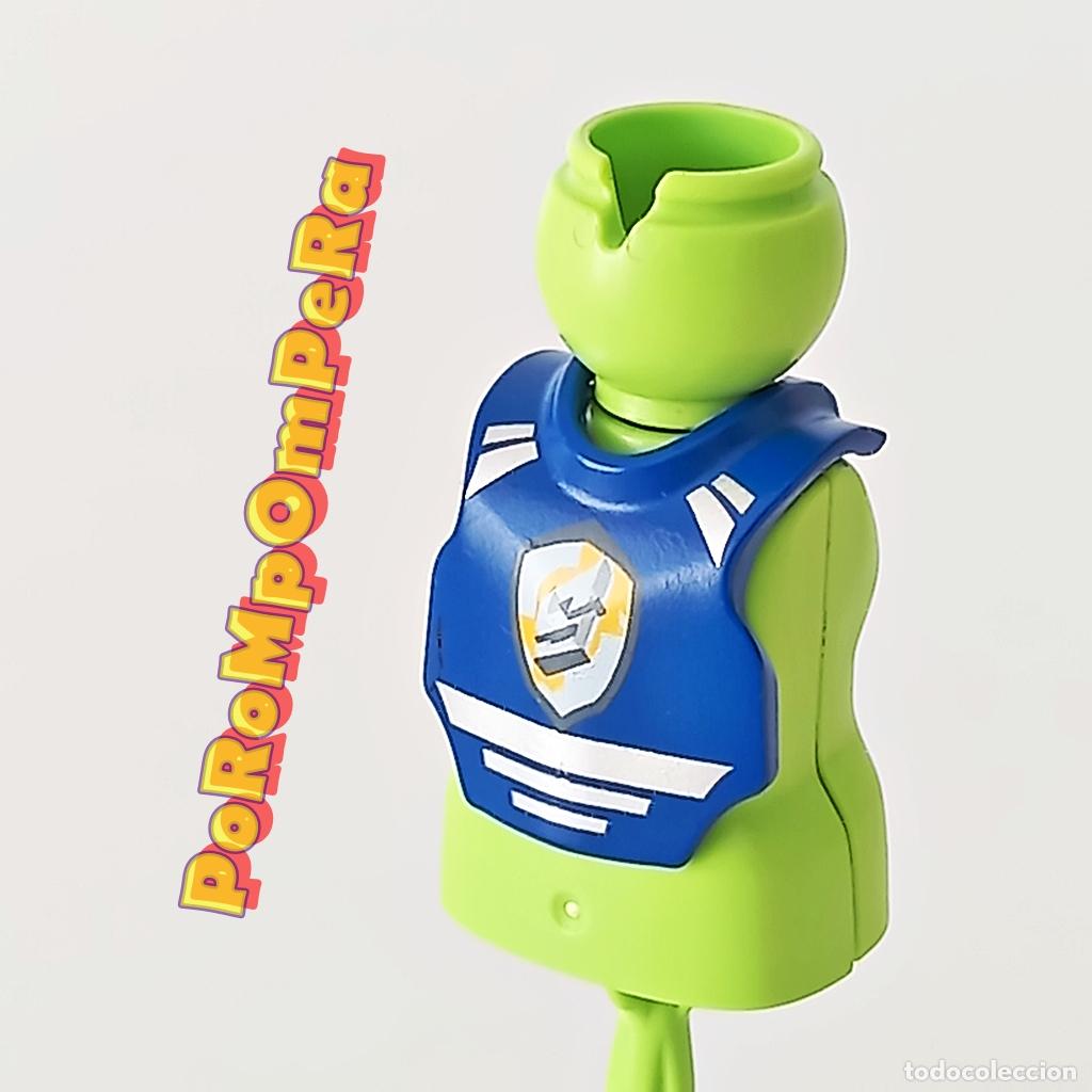 Playmobil: PLAYMOBIL PETO AZUL TIPO POLIC&Iacute;A PECHERA PROTECTOR PECHO POLICE MDX