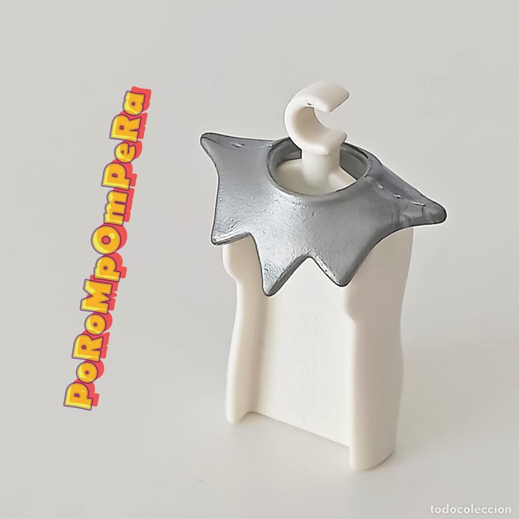 Playmobil: PLAYMOBIL CUELLO PLATEADO PUNTAS ARMADURA CABALLERO MEDIEVAL PECHERA ESPALDAR CORAZA MDV