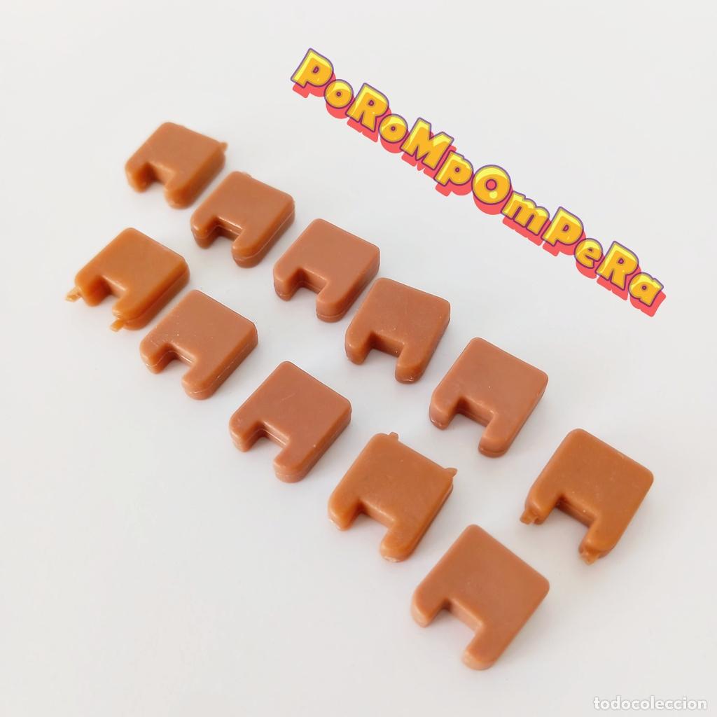 Playmobil: PLAYMOBIL LOTE x11 JUNTA MARR&Oacute;N VIGA TECHO PARED TEJADO STECK EDIFICIO MEDIEVAL GRANJA CASA MDV i
