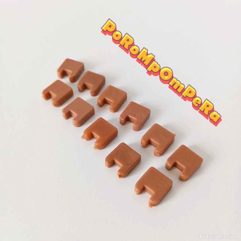 Playmobil: PLAYMOBIL LOTE x11 JUNTA MARR&Oacute;N VIGA TECHO PARED TEJADO STECK EDIFICIO MEDIEVAL GRANJA CASA MDV H