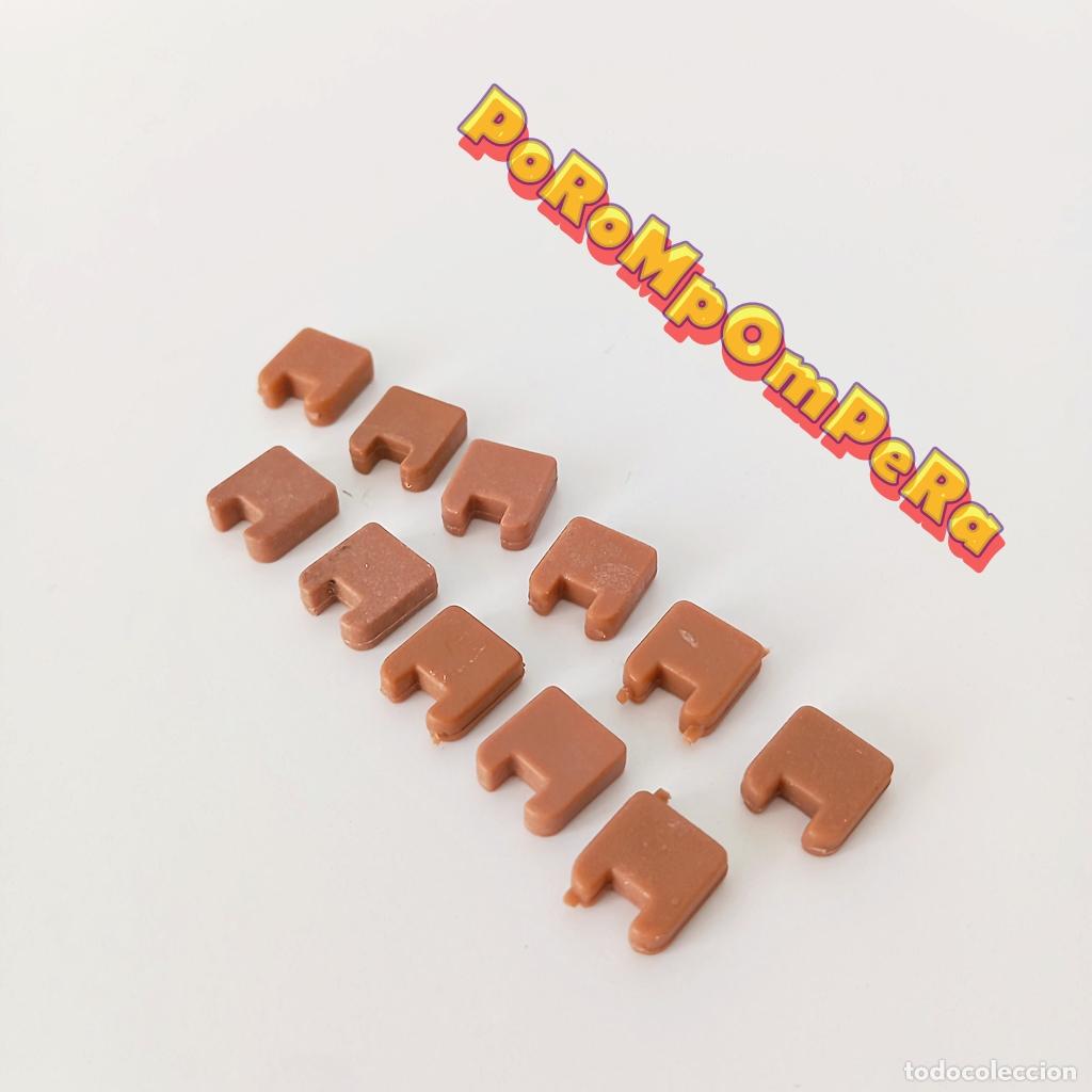 Playmobil: PLAYMOBIL LOTE x11 JUNTA MARR&Oacute;N VIGA TECHO PARED TEJADO STECK EDIFICIO MEDIEVAL GRANJA CASA MDV G