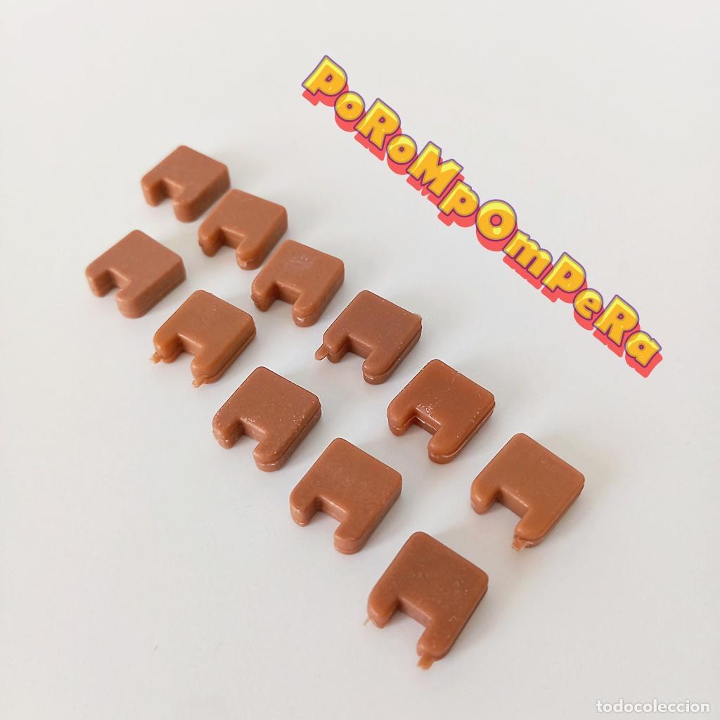Playmobil: PLAYMOBIL LOTE x11 JUNTA MARR&Oacute;N VIGA TECHO PARED TEJADO STECK EDIFICIO MEDIEVAL GRANJA CASA MDV D
