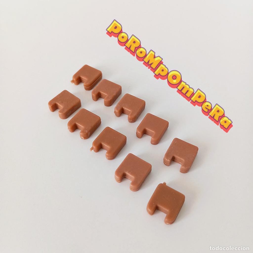 Playmobil: PLAYMOBIL LOTE x10 JUNTA MARR&Oacute;N VIGA TECHO PARED TEJADO STECK EDIFICIO MEDIEVAL GRANJA CASA MDV C
