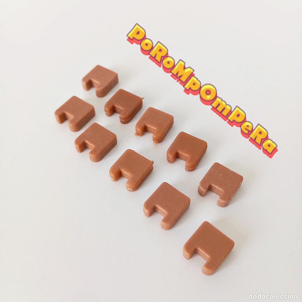 Playmobil: PLAYMOBIL LOTE x10 JUNTA MARR&Oacute;N VIGA TECHO PARED TEJADO STECK EDIFICIO MEDIEVAL GRANJA CASA MDV B
