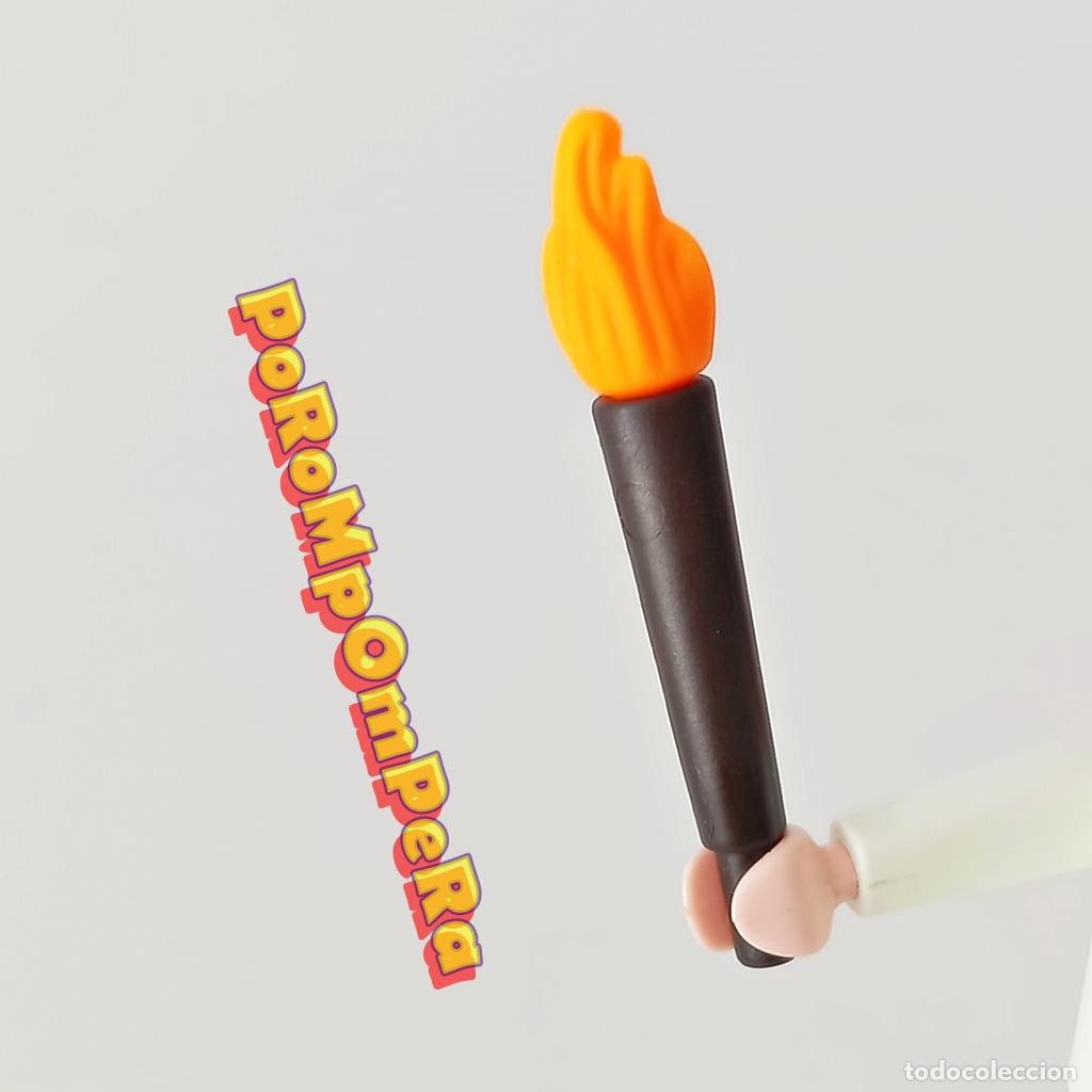 Playmobil: PLAYMOBIL ANTORCHA GOMA MARR&Oacute;N OSCUR CASTILLO MEDIEVAL BEL&Eacute;N FUERTE OEST VIKING CAMPAMENTO ROMAN MDV