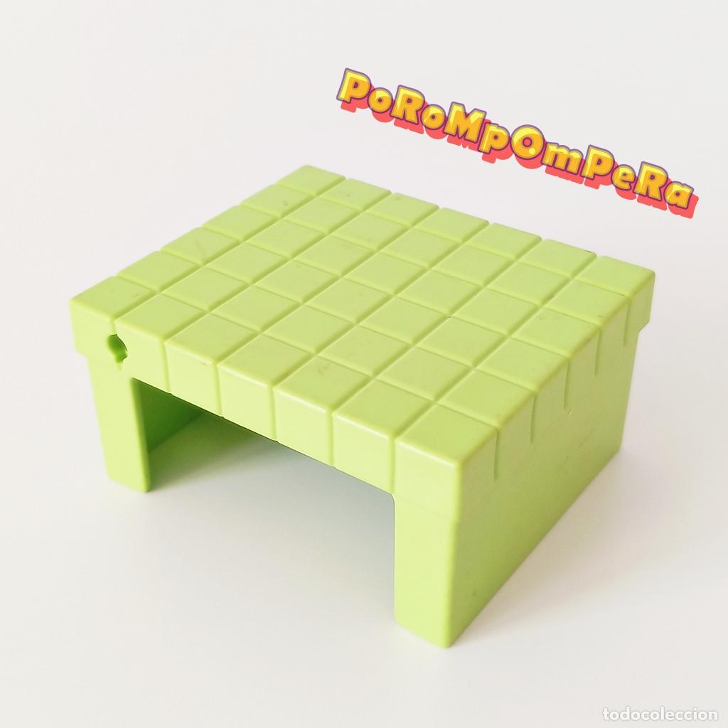 Playmobil: PLAYMOBIL MESA CUADRADA VERDE LIMA CON AGUJERO PARA GRIFO 4343 SIMILAR 3240 3634 4344 CG6