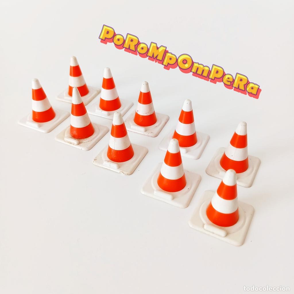 Playmobil: PLAYMOBIL LOTE x10 CONO R&Iacute;GIDO OBRA CONSTRUCCI&Oacute;N POLIC&Iacute;A TR&Aacute;FICO CONOS CG6 A
