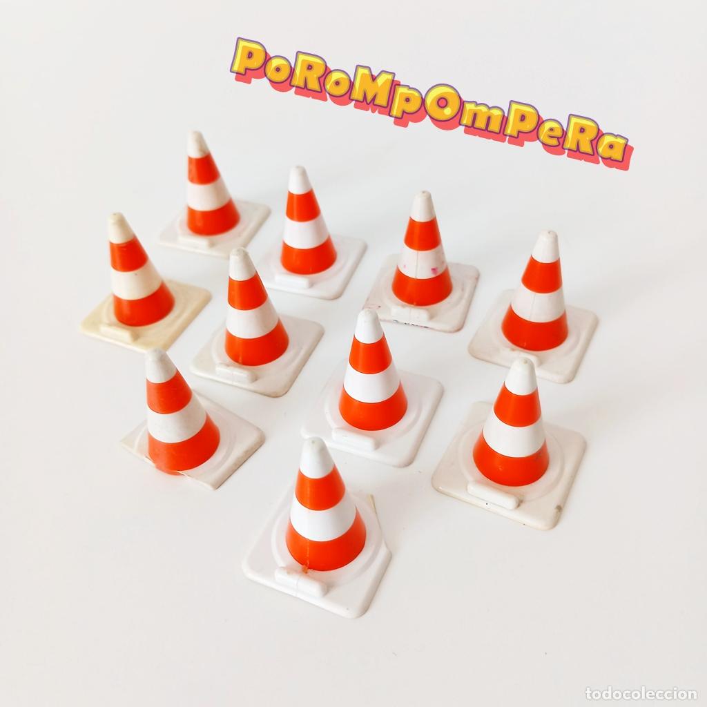 Playmobil: PLAYMOBIL LOTE x10 CONO R&Iacute;GIDO OBRA CONSTRUCCI&Oacute;N POLIC&Iacute;A TR&Aacute;FICO CONOS CG6 B