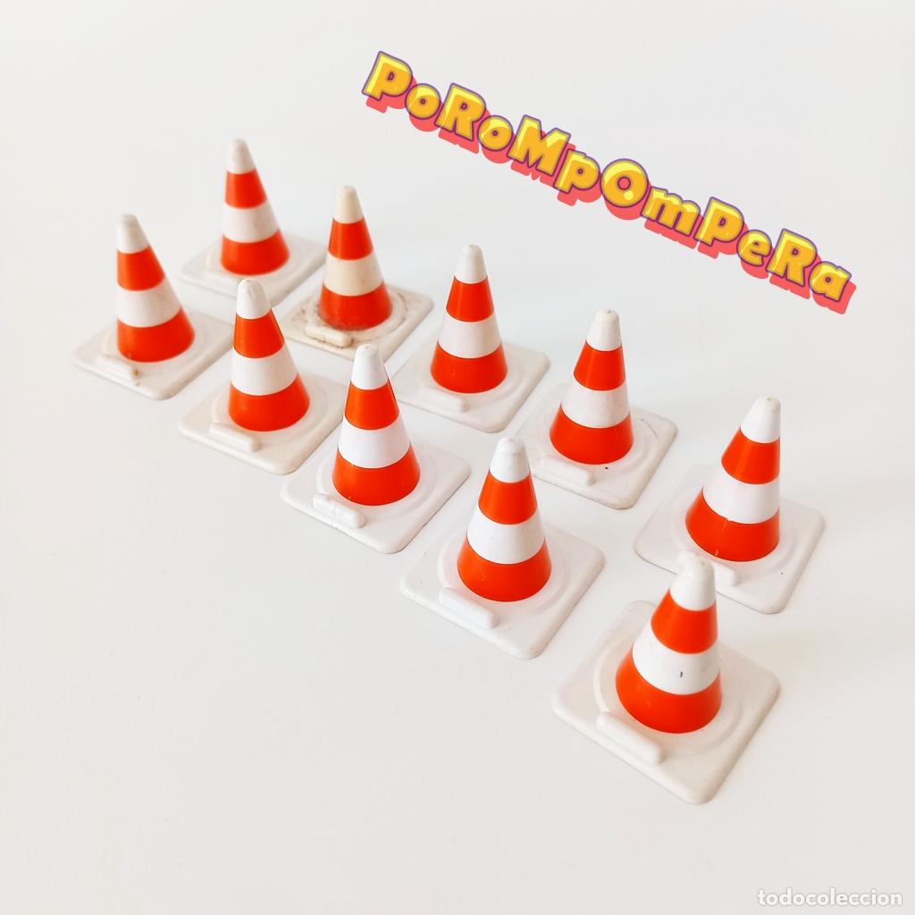 Playmobil: PLAYMOBIL LOTE x10 CONO R&Iacute;GIDO OBRA CONSTRUCCI&Oacute;N POLIC&Iacute;A TR&Aacute;FICO CONOS CG6 C