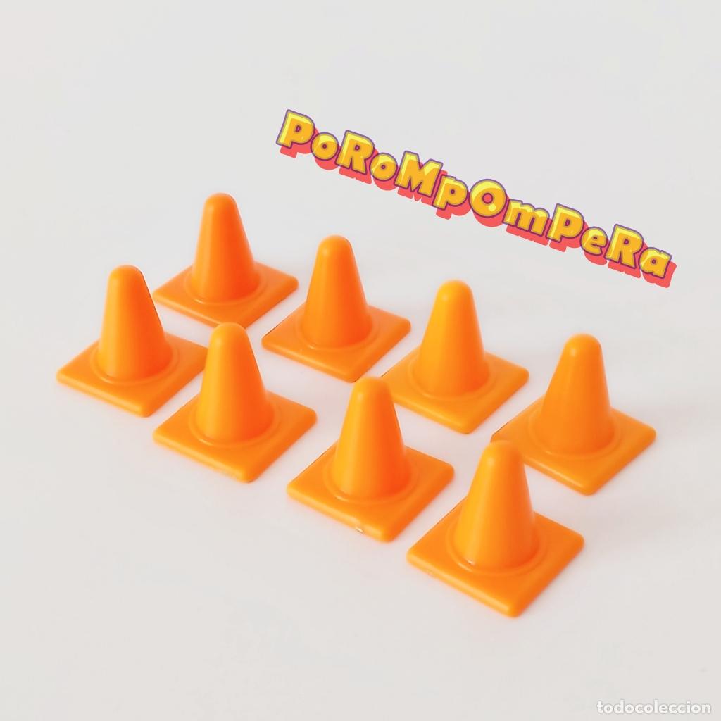 Playmobil: PLAYMOBIL LOTE X8 CONO PEQUE&Ntilde;O NARANJA ADVERTENCIA OBRA SEGURIDAD CONSTRUCCI&Oacute;N CONOS CG6