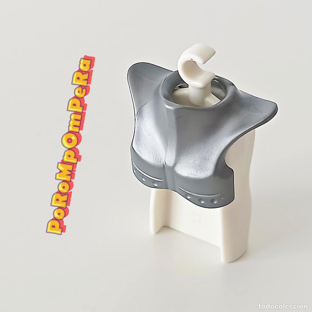 Playmobil: PLAYMOBIL CUELLO ARMADURA PLATEADO PECHERA ESPALDAR CORAZA CABALLERO MEDIEVAL CUSTOM MDV