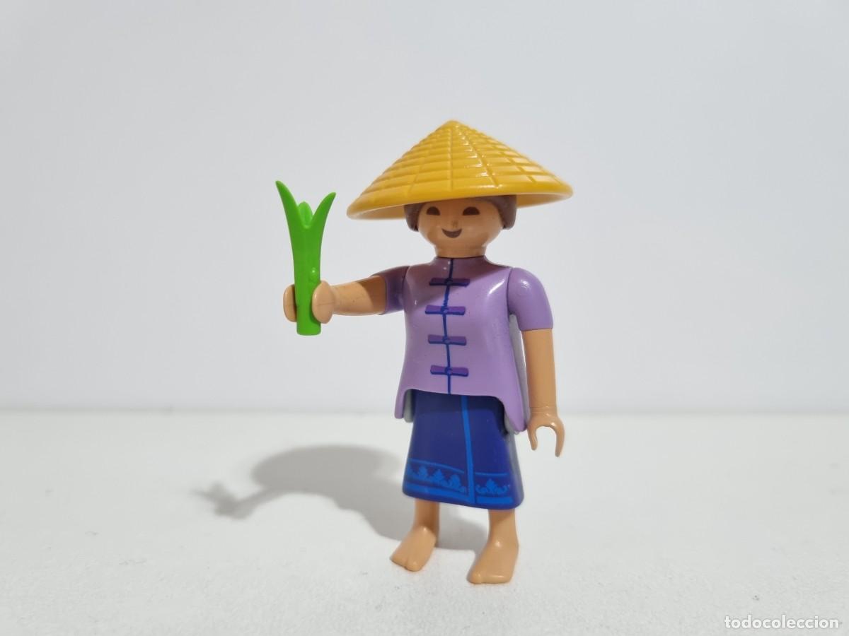 Playmobil: Playmobil 6841 Serie 10 China Japonesa Tailandesa Granjera Campesina Cultivo