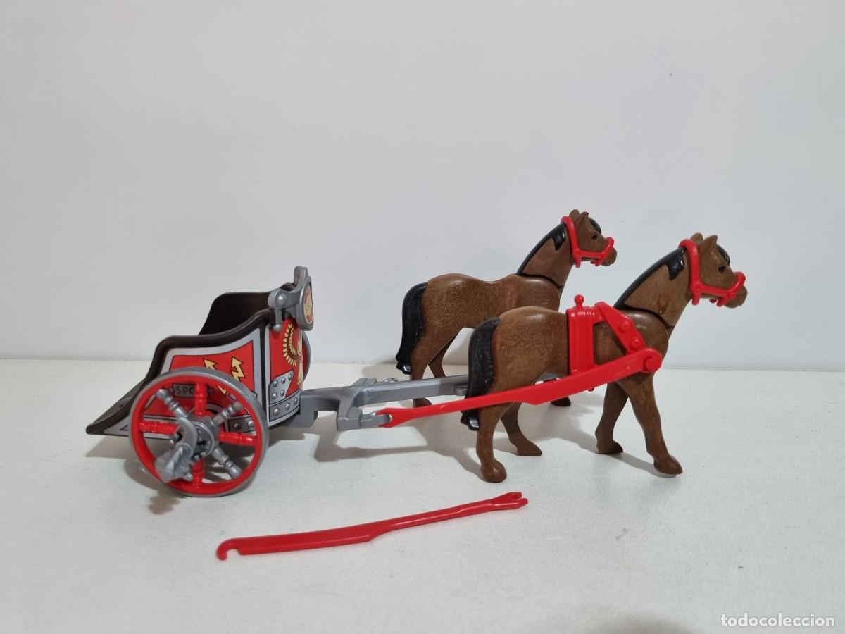 Playmobil: Playmobil 5391 Carro Combate Soldado Romano Biga Caballo Roma Circo Gladiador
