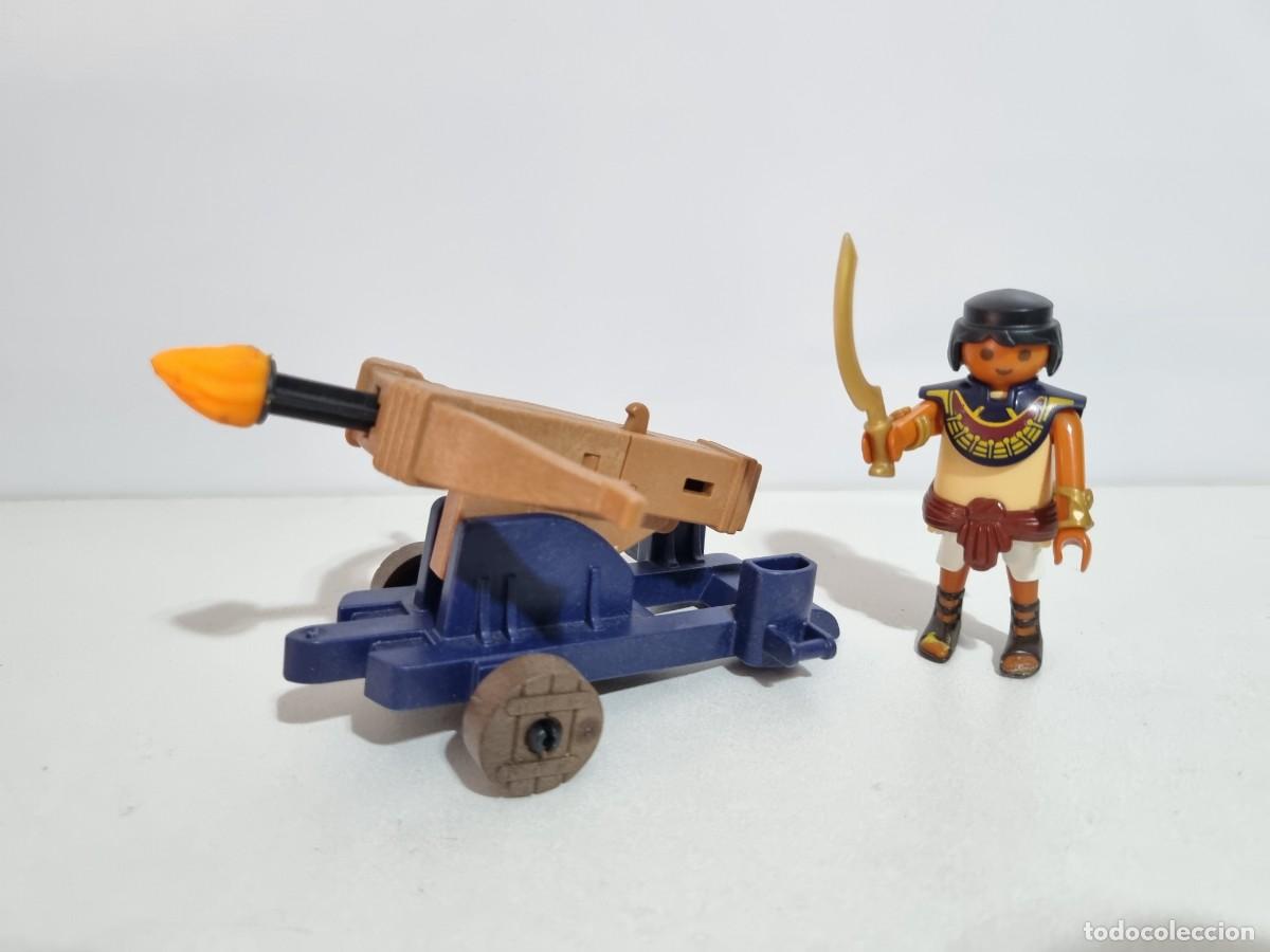Playmobil: Playmobil Ballesta Lanzador Bola Fuego Soldado Guerrero Egipcio Egipto