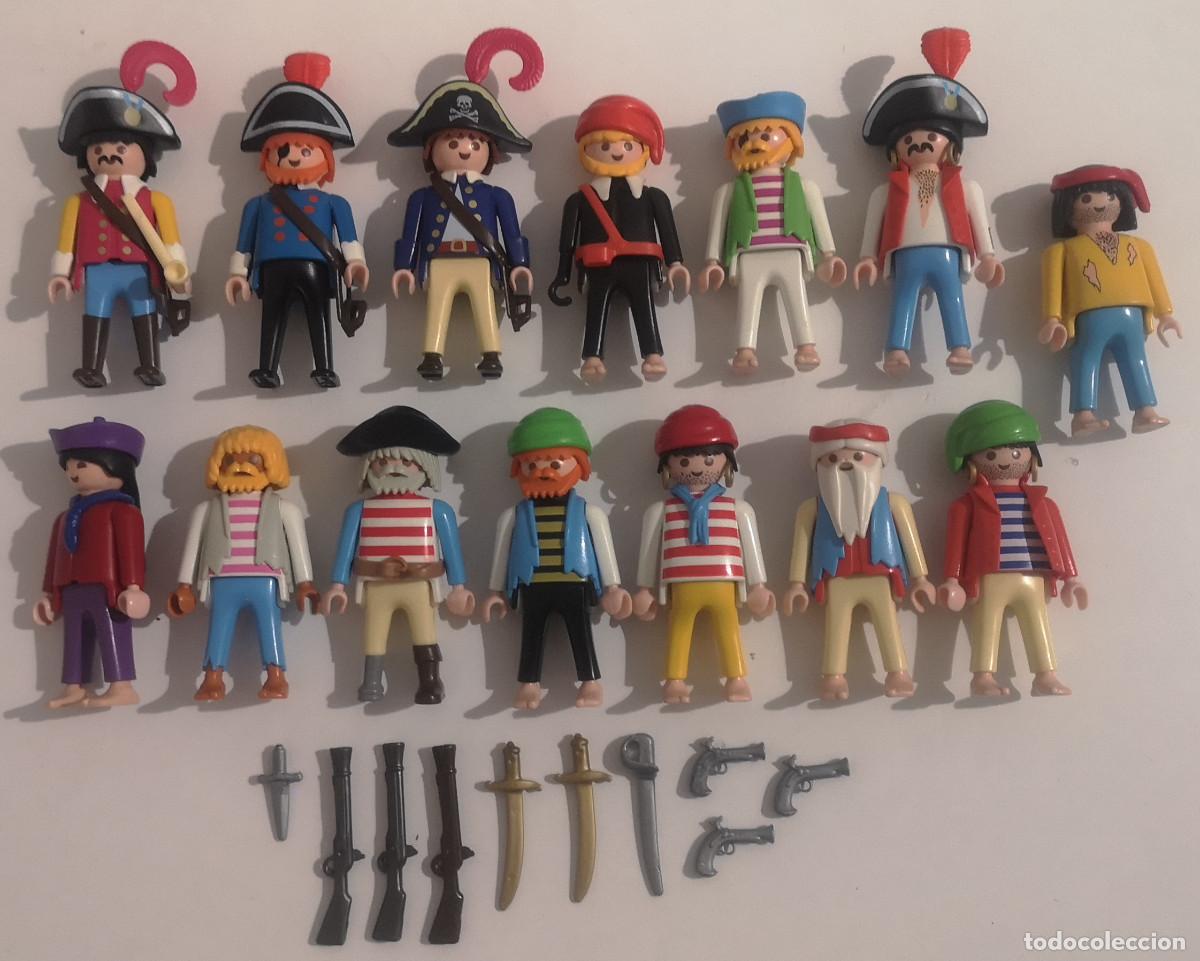 Playmobil: PLAYMOBIL PIRATAS LOTE CLICKS + ACCESORIOS A&Ntilde;OS 90