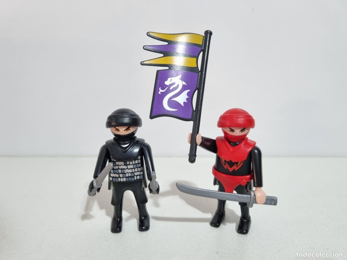 Playmobil: Playmobil Lote 2x Guerrero Samurai Ninja Luchador Japones Coreano Sable Karate