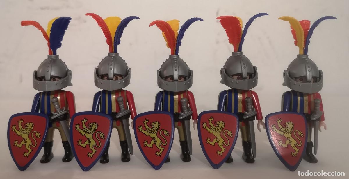 Playmobil: PLAYMOBIL MEDIEVAL LOTE ESCUDEROS ORDEN DE DRAG&Oacute;N REF. 4555
