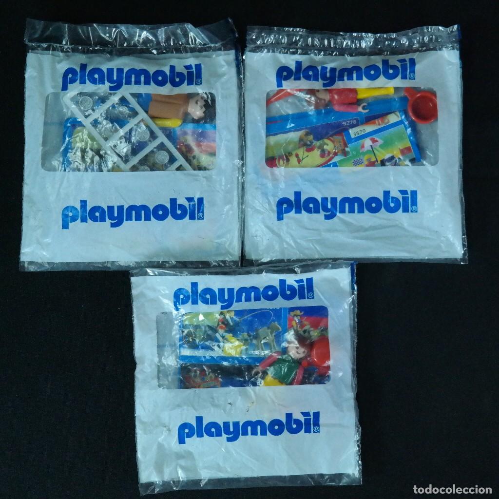 Playmobil: Playmobil 3 bolsitas promocionales de Antex de a&ntilde;o 95 ☼