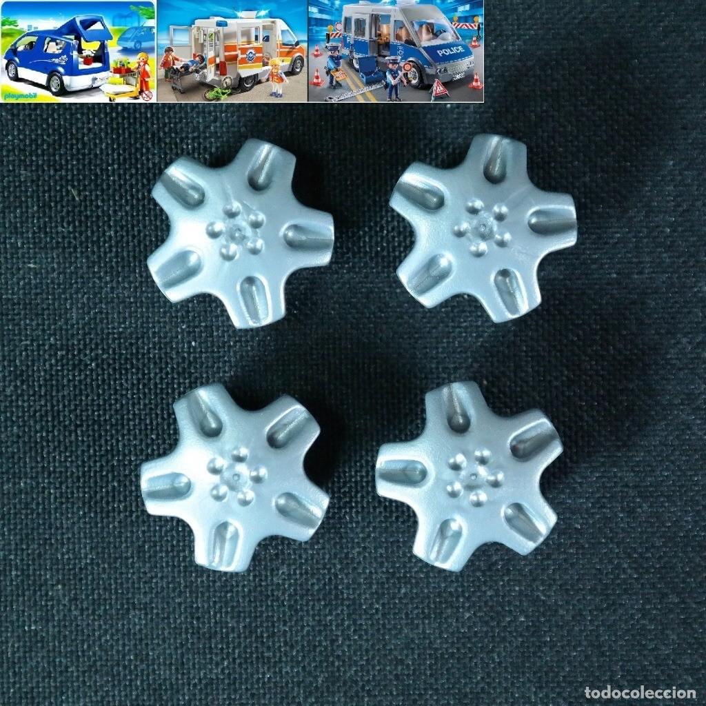 Playmobil: Playmobil 4 tapacubos para autos coches como ref.6866, 3213, 7485 y otras ☼