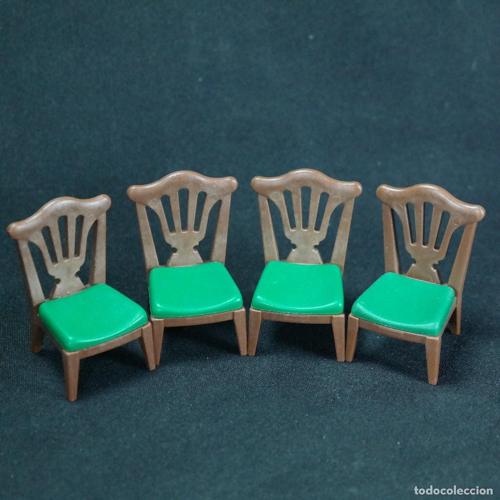 Playmobil: Playmobil 4 sillas verdes ☼