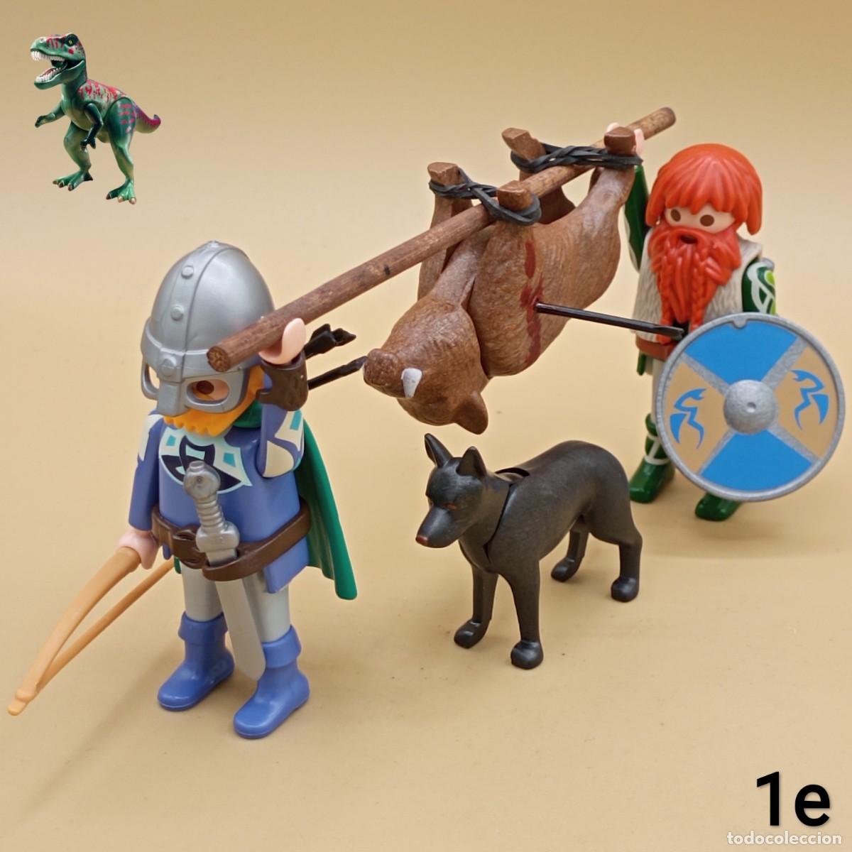 Playmobil: Playmobil cazadores de jabali vikingos partida de caza caceria arqueros diorama bosque medieval