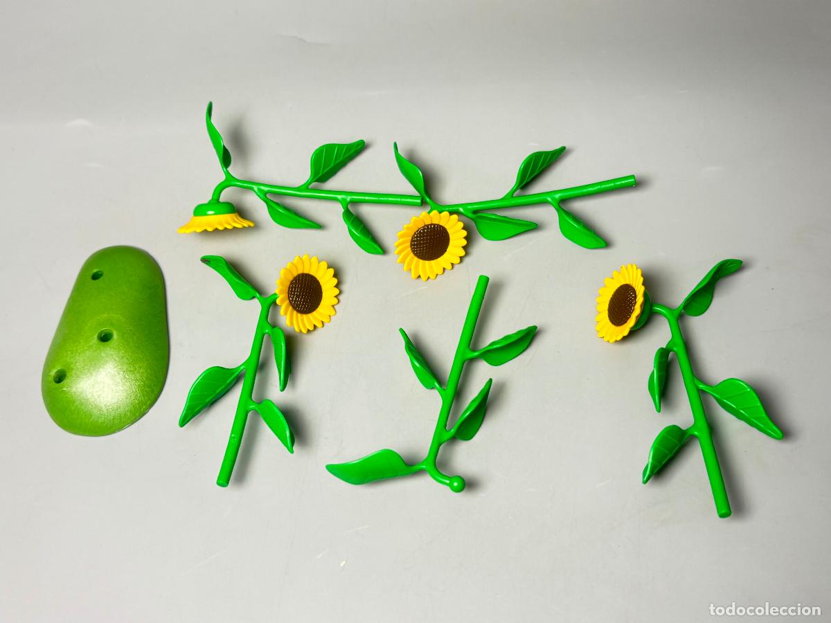Playmobil: PLAYMOBIL lote girasol con base granja