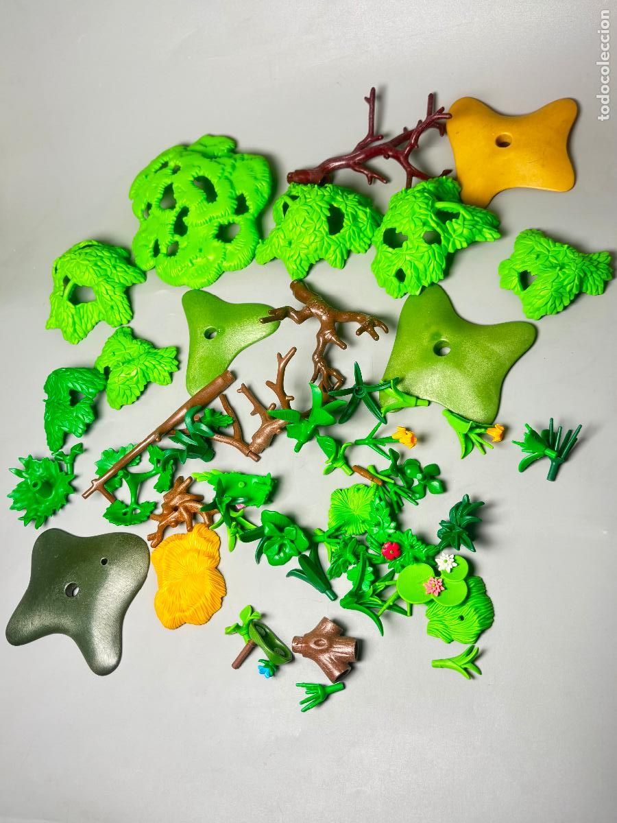 Playmobil: PLAYMOBIL lote &aacute;rbol base tronco planta escenario