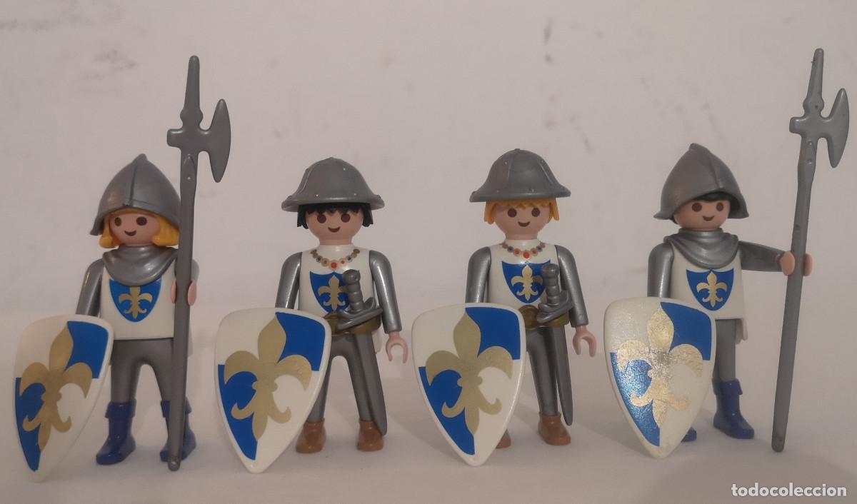 Playmobil: PLAYMOBIL MEDIEVAL LOTE CABALLEROS FLOR DE LYS DORADA