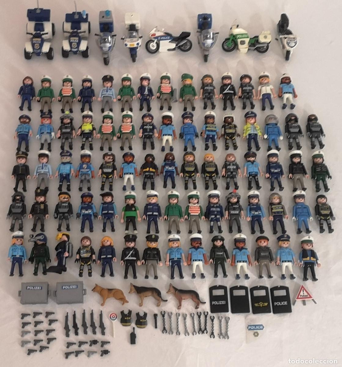 Playmobil: PLAYMOBIL CITY GRAN LOTE POLIC&Iacute;AS + VEH&Iacute;CULOS