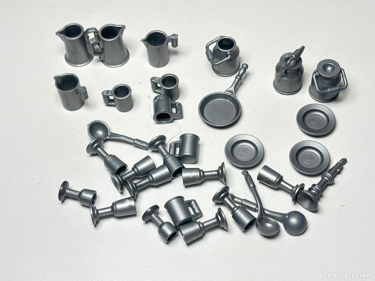 Playmobil: PLAYMOBIL lote jarra plato sart&eacute;n copa lechera