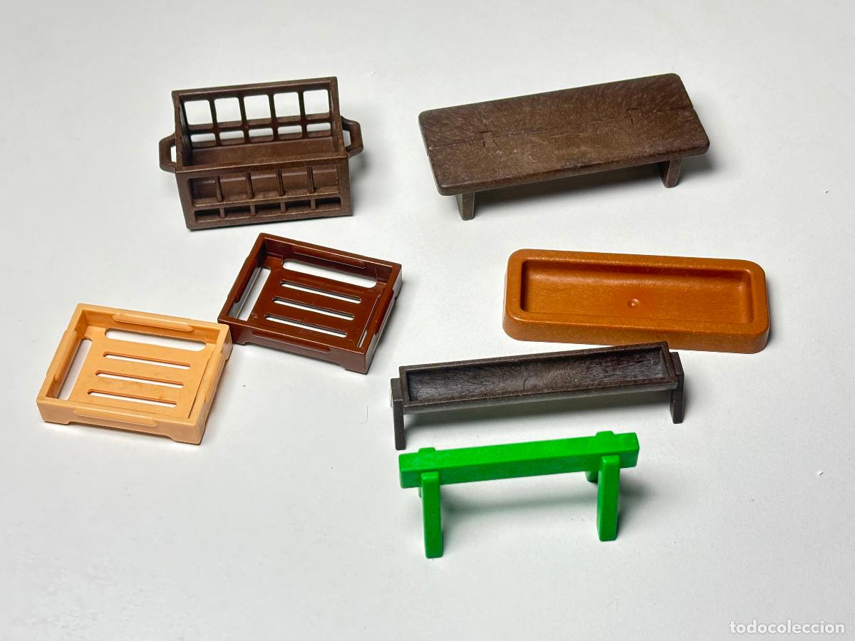 Playmobil: PLAYMOBIL lote cajas abrevadero comedero