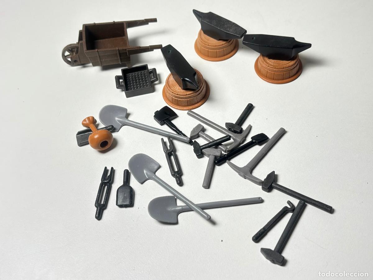 Playmobil: PLAYMOBIL lote cajas yunke martillo carretilla herramienta