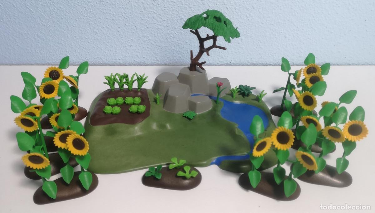 Playmobil: PLAYMOBIL GRANJA MEDIEVAL LOTE GIRASOLES + CAMPO CULTIVO