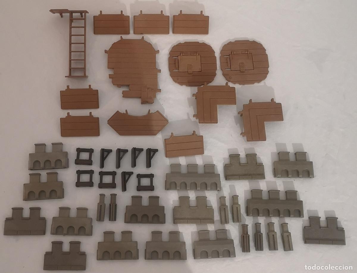 Playmobil: PLAYMOBIL MEDIEVAL STECK SYSTEM LOTE BASES + ALMENAS CASTILLO