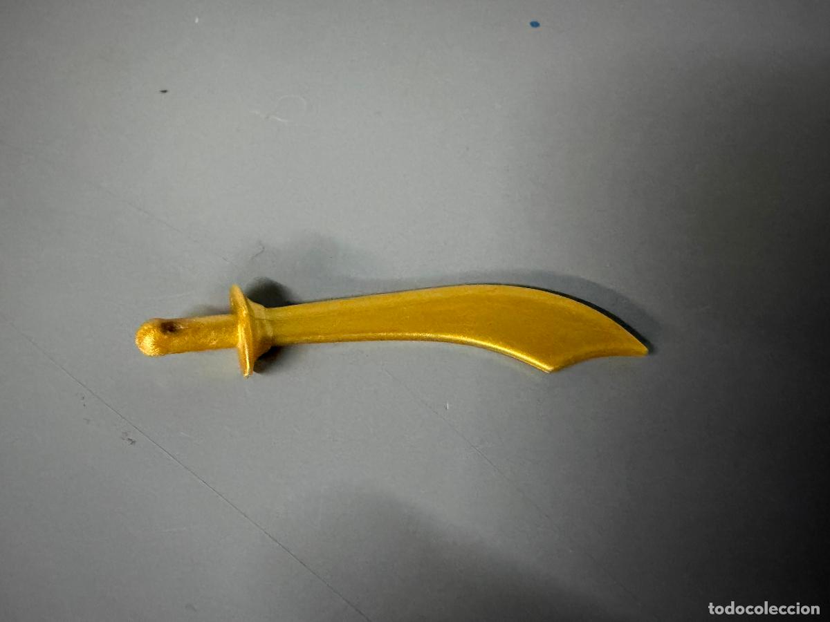 Playmobil: playmobil sable filo ancho espada arma dorado