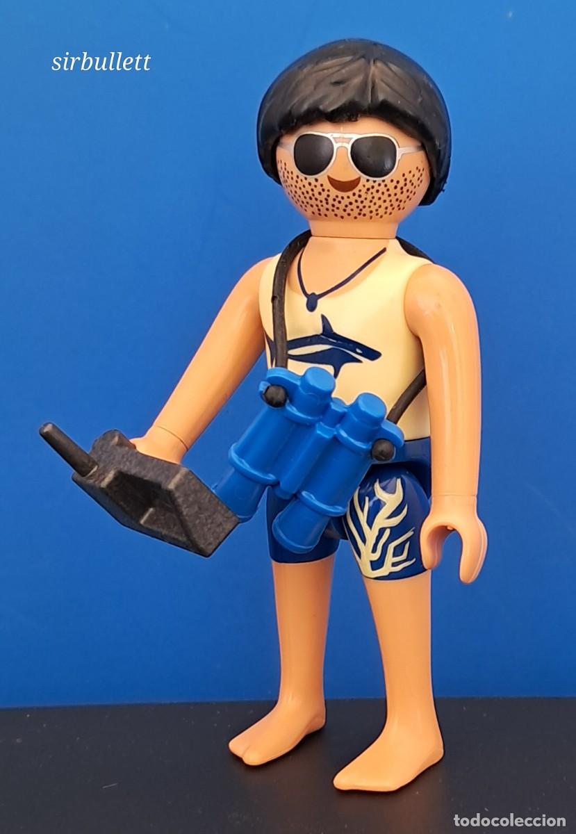 Playmobil: Figura ba&ntilde;ista playero. Playmobil. 6981 9164 vacaciones aventuras. Avistador de delfines