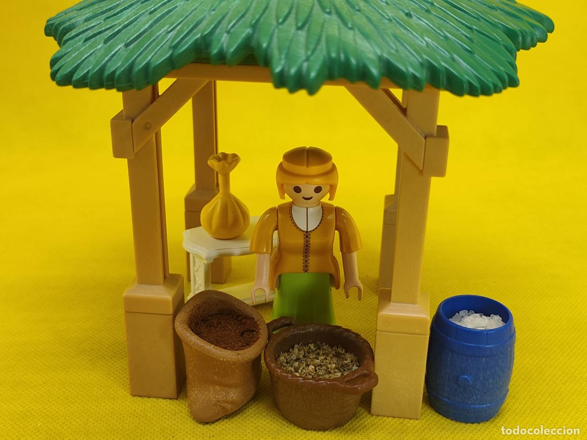 Playmobil: Playmobil Vendedora de especias medieval, puesto de venta para Bel&eacute;n