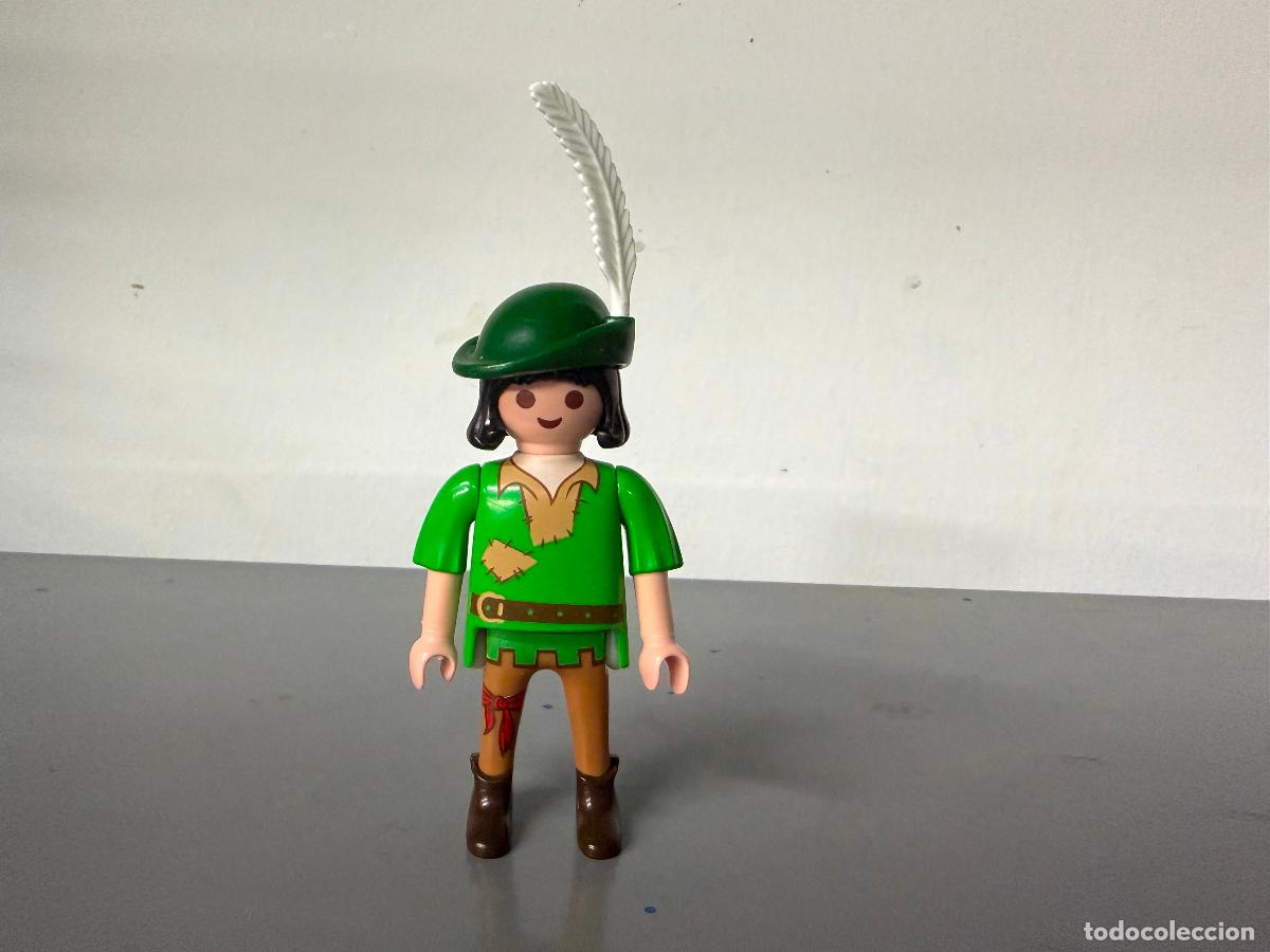 Playmobil: PLAYMOBIL figura robin hood arquero oeste con gorro y pluma -sob4